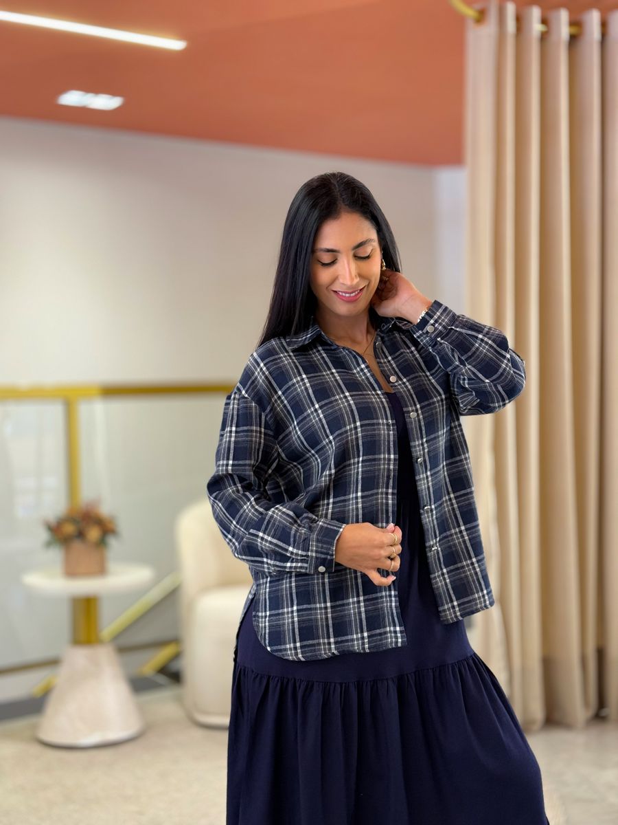 Camisa Babi Xadrez Azul