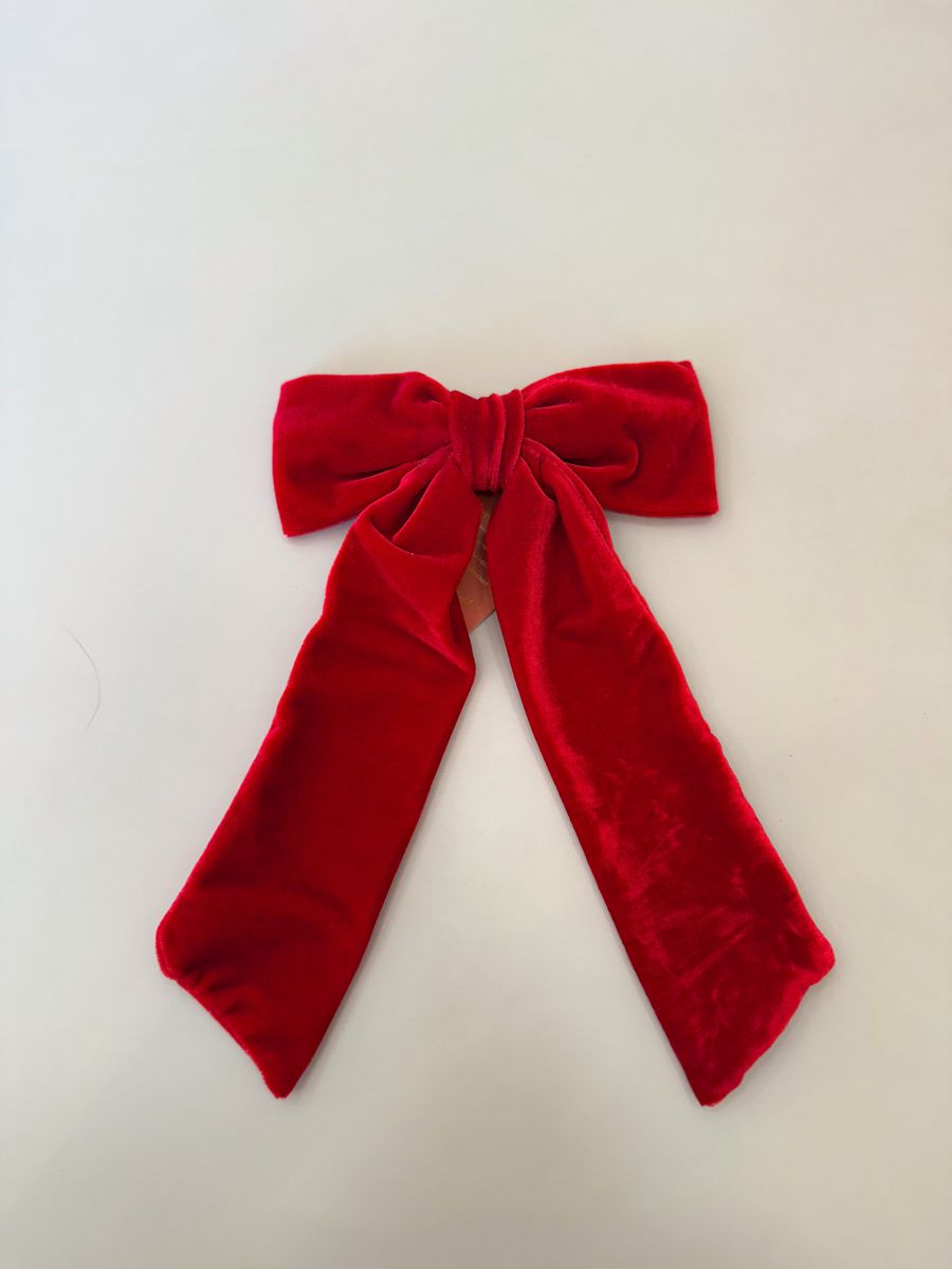 Laço De Luxo Veludo Vermelho