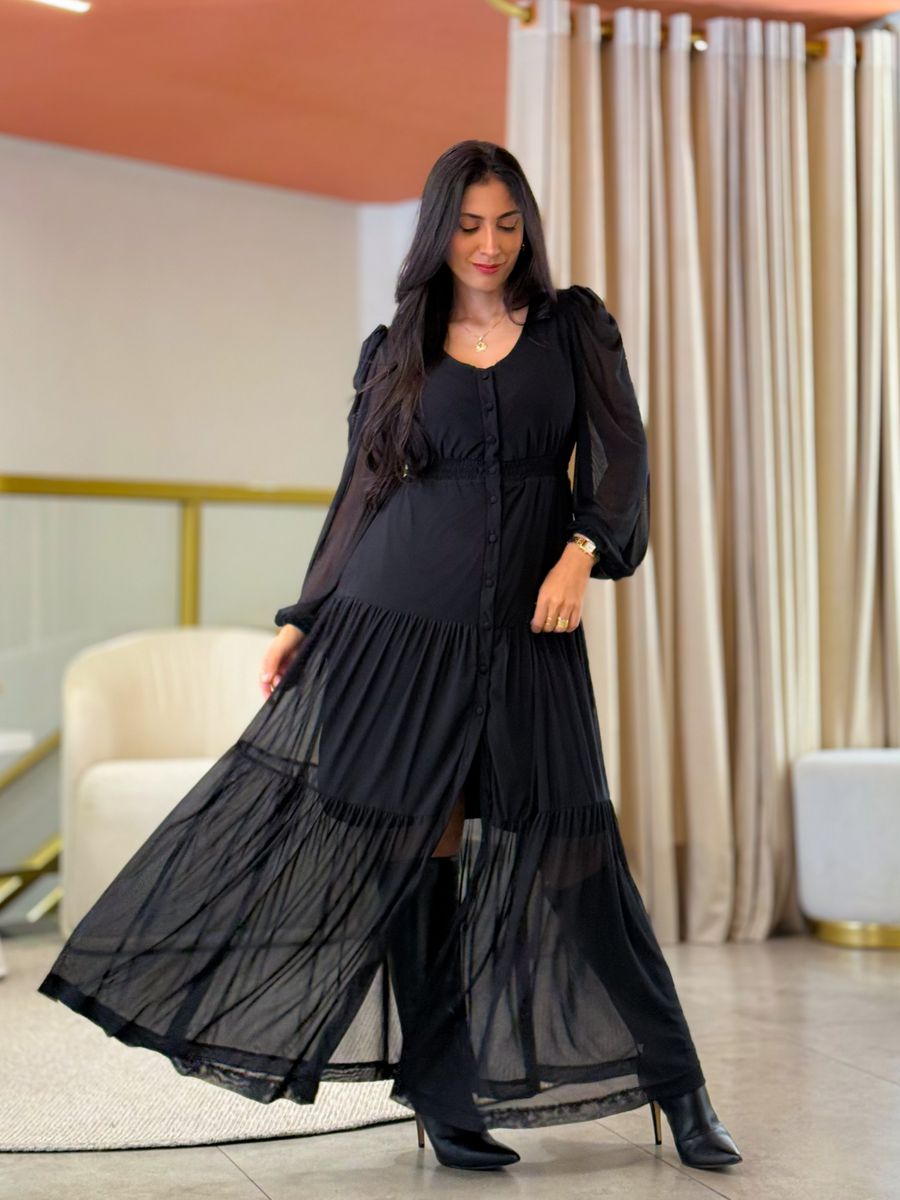 Vestido Valencia Preto