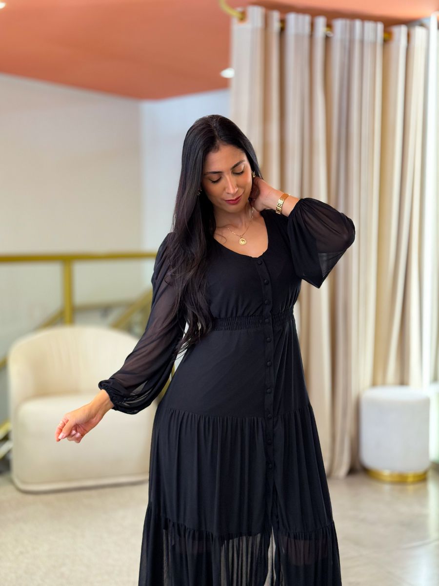 Vestido Valencia Preto