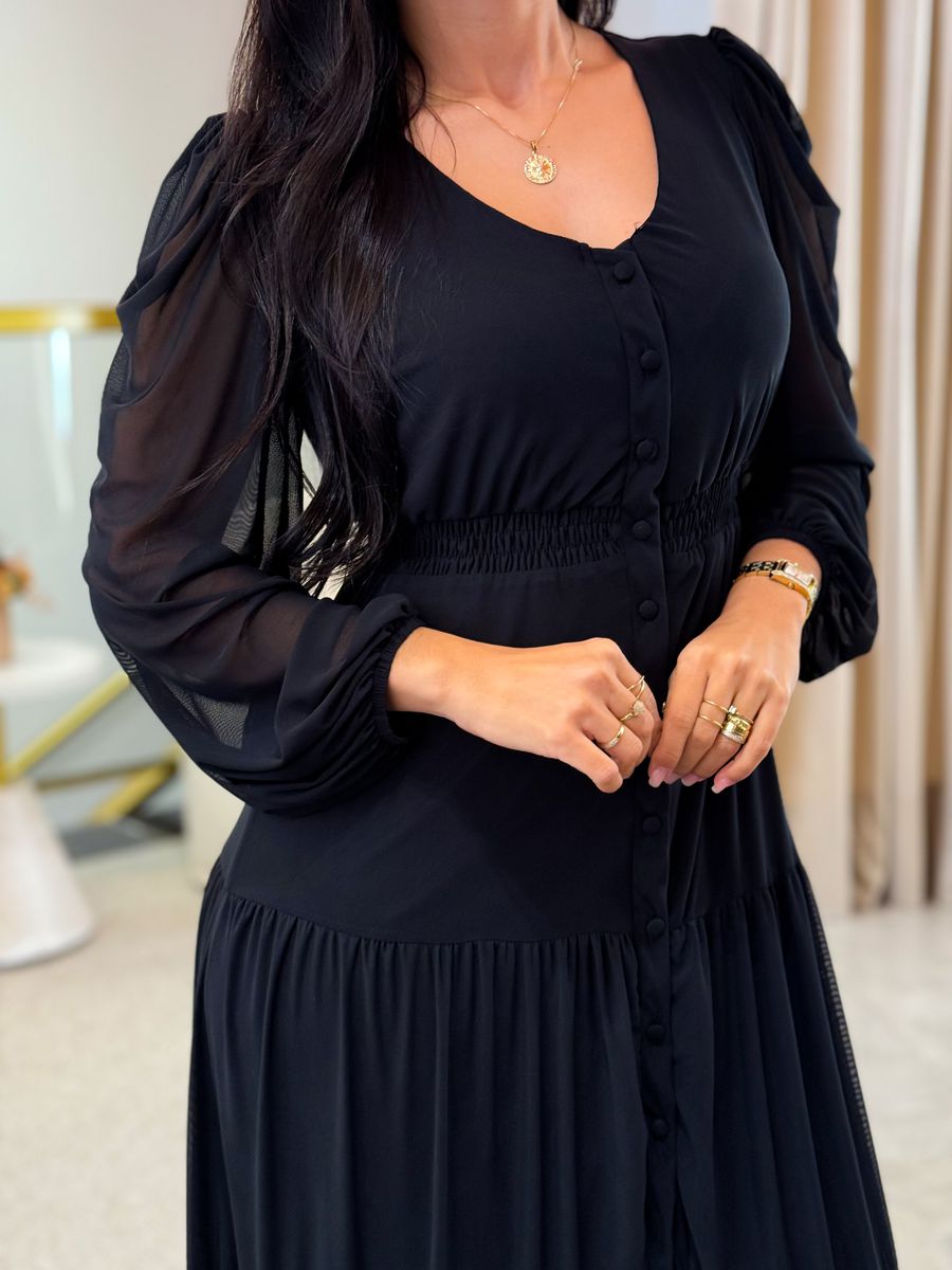 Vestido Valencia Preto
