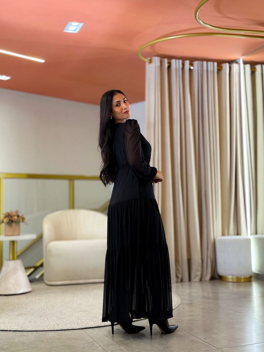 Vestido Valencia Preto
