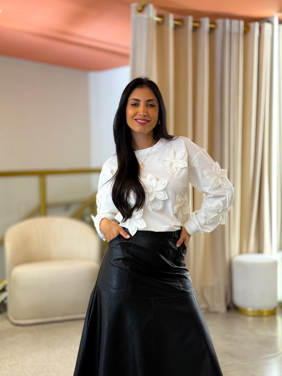 Moletom Livia Branco