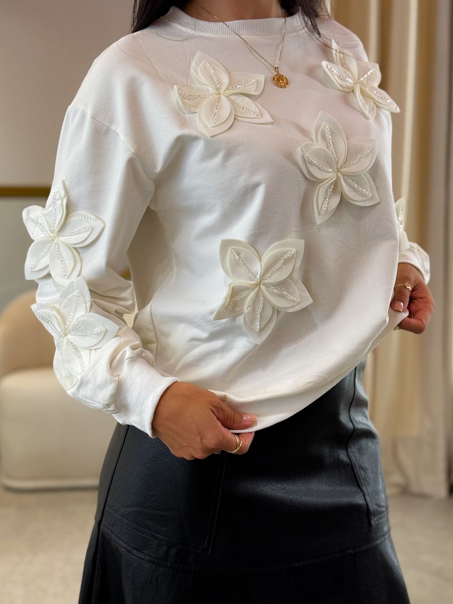 Moletom Livia Branco