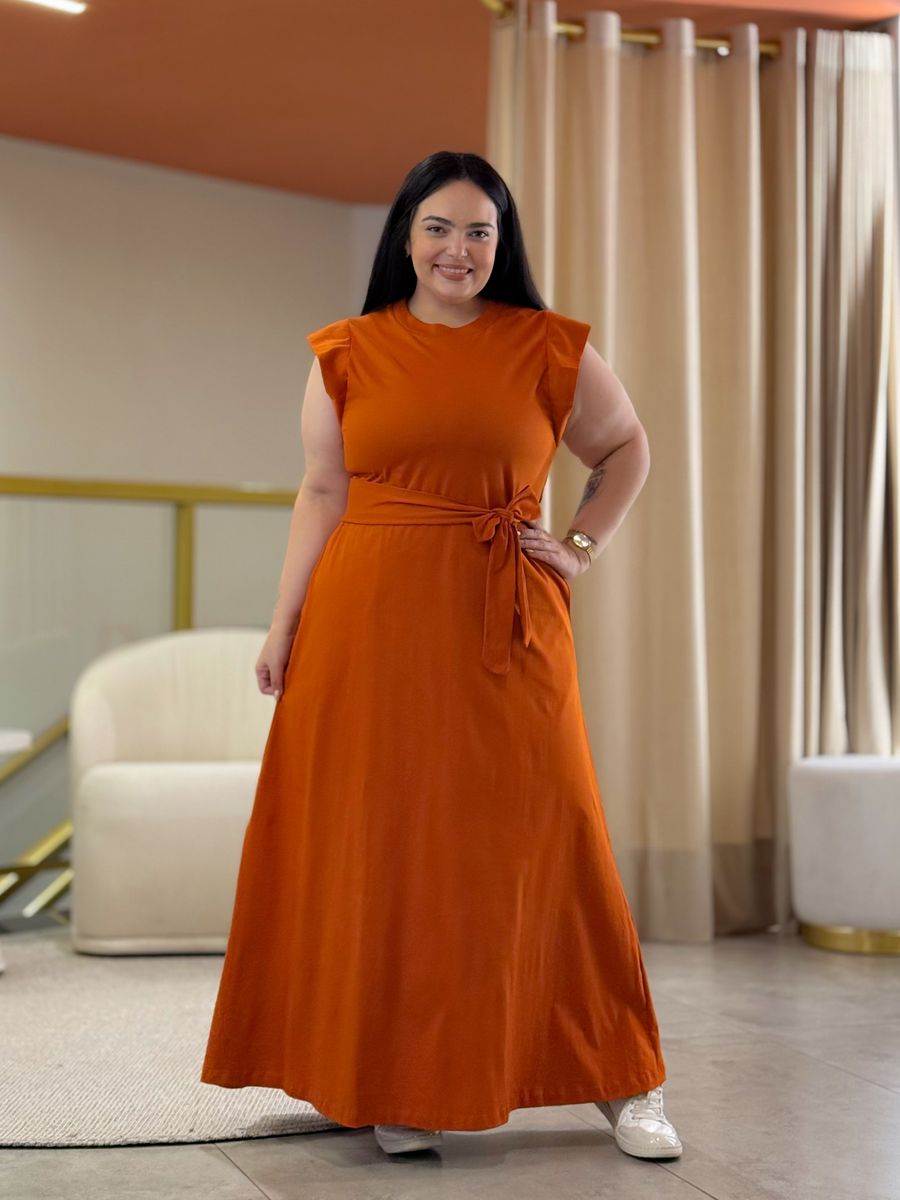 Vestido Rosane Terracota