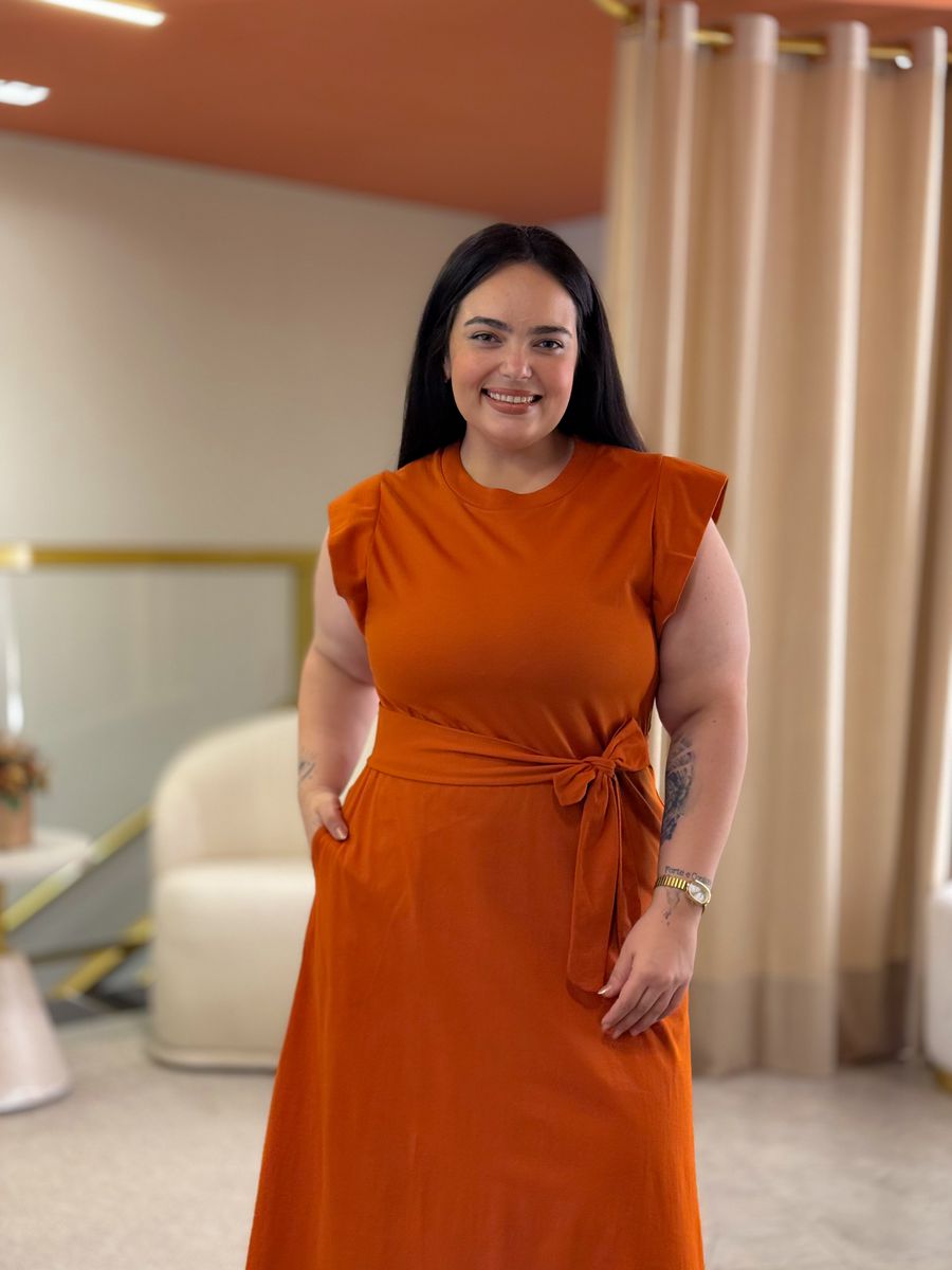 Vestido Rosane Terracota