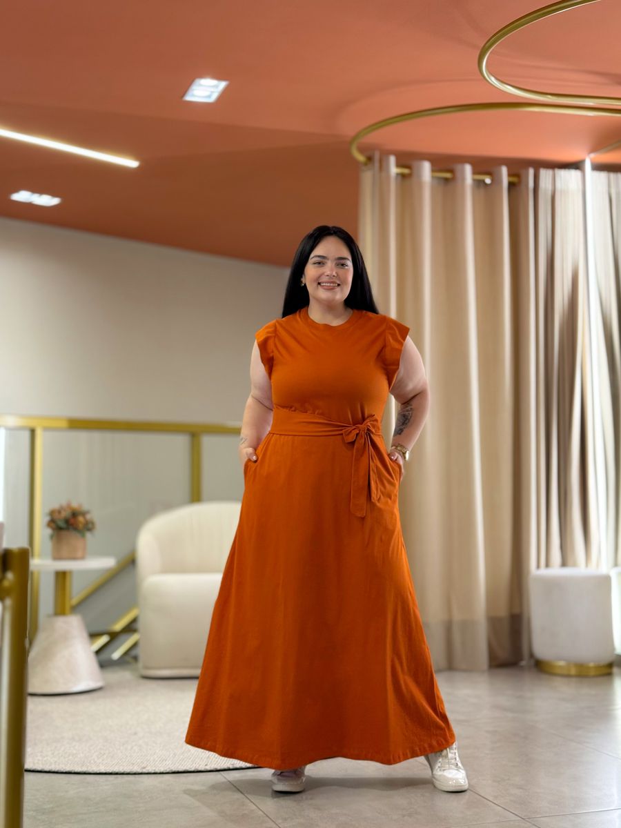 Vestido Rosane Terracota