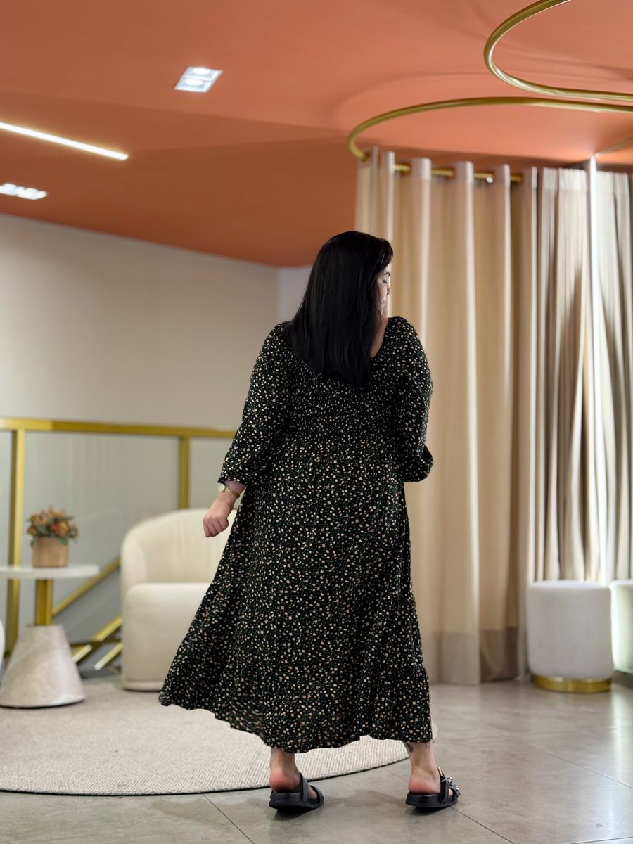 Vestido Bia Preto Floral
