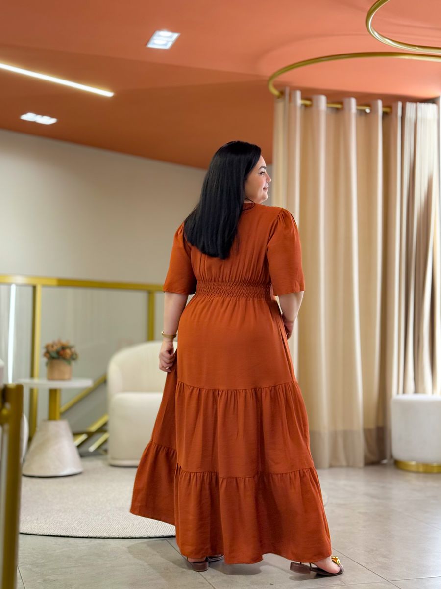 Vestido Sofia Plus Terracota