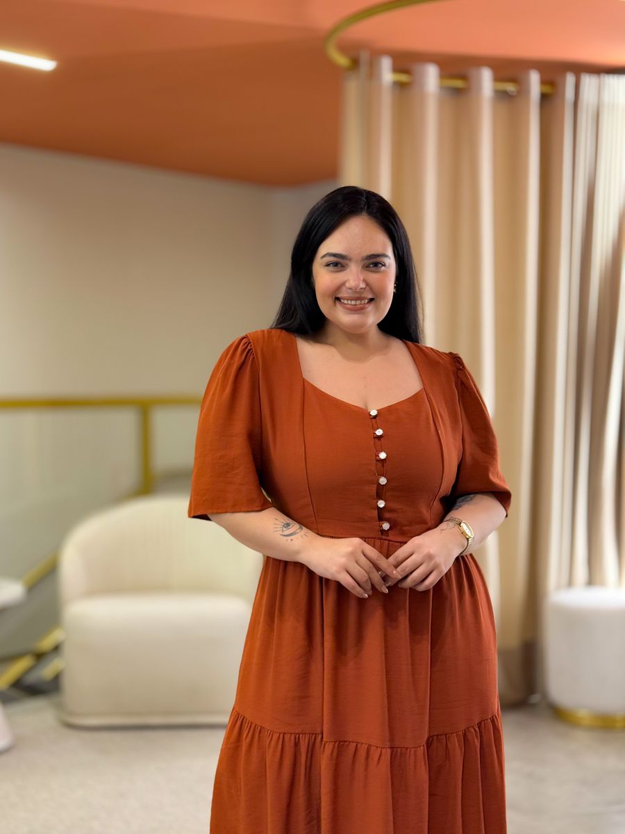 Vestido Sofia Plus Terracota