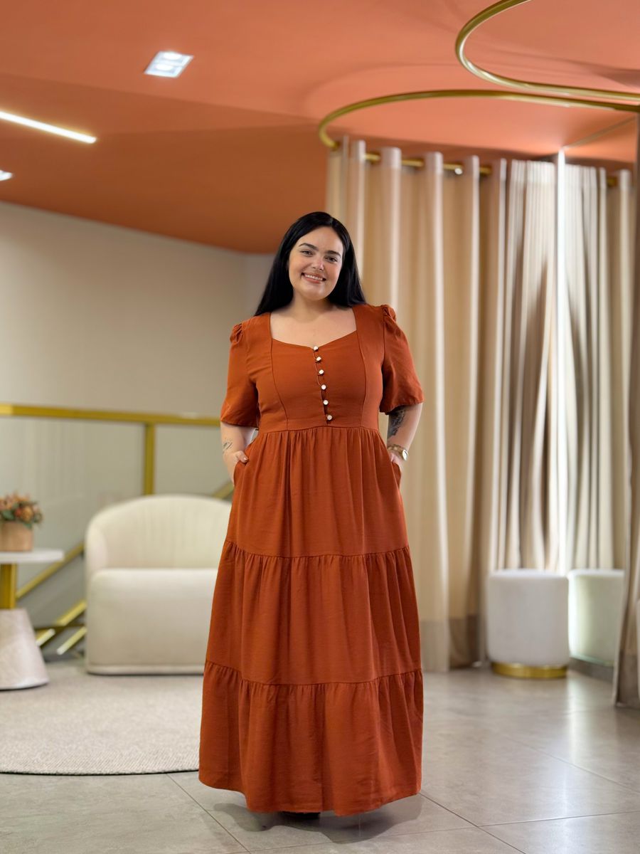 Vestido Sofia Plus Terracota