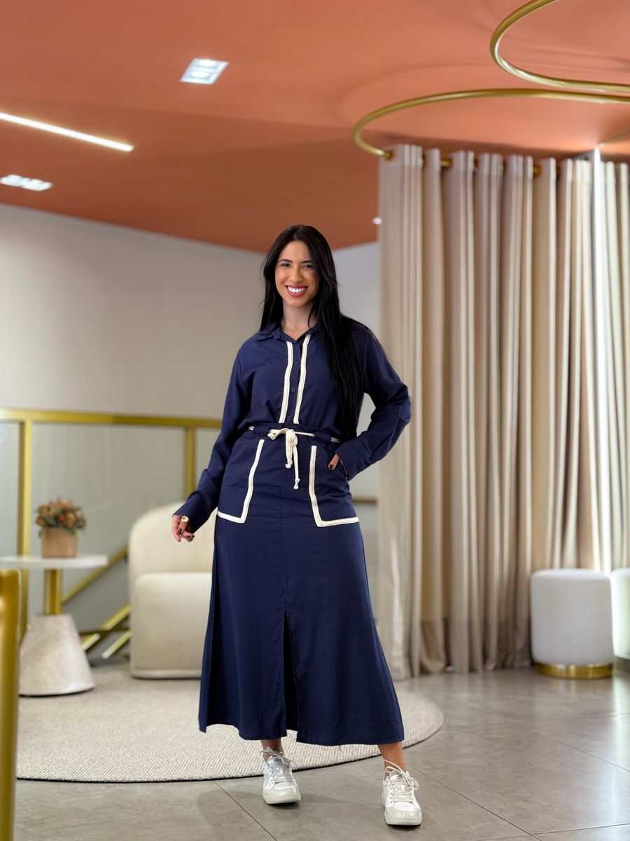 Conjunto Sara Azul Marinho