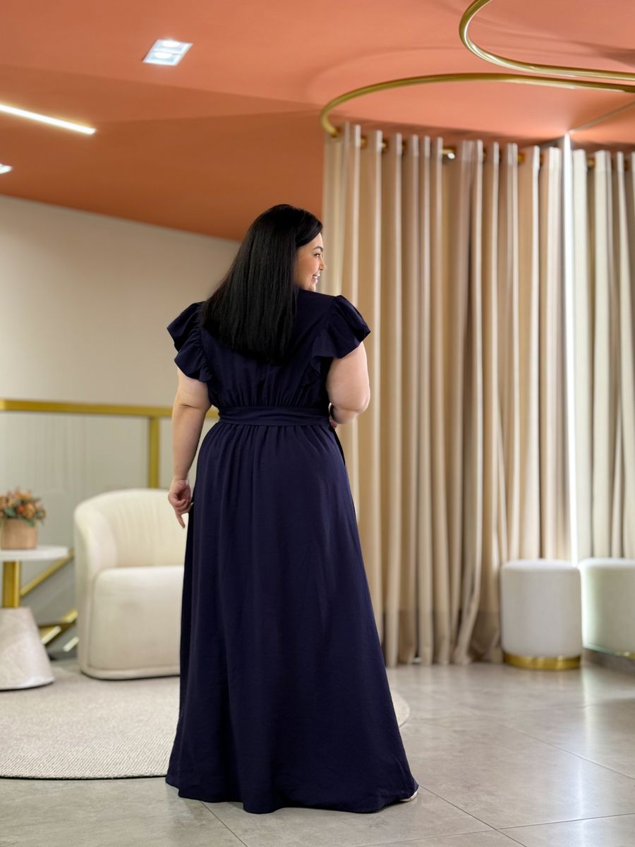 Vestido Liz Plus Azul Marinho