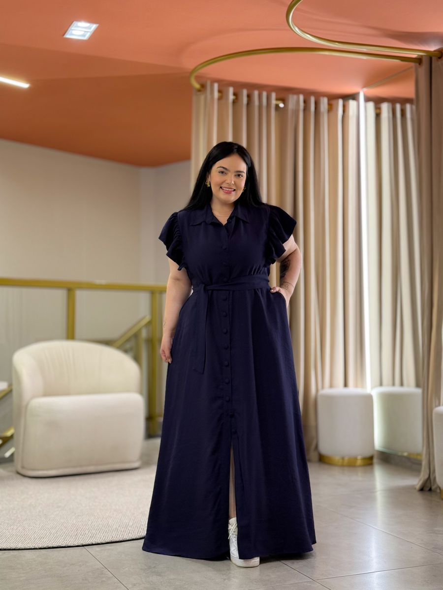 Vestido Liz Plus Azul Marinho