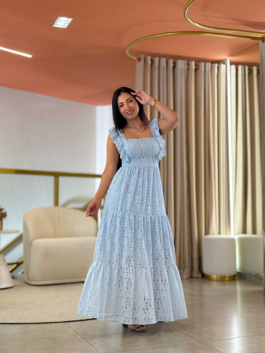 Vestido Daiara Azul Bebe