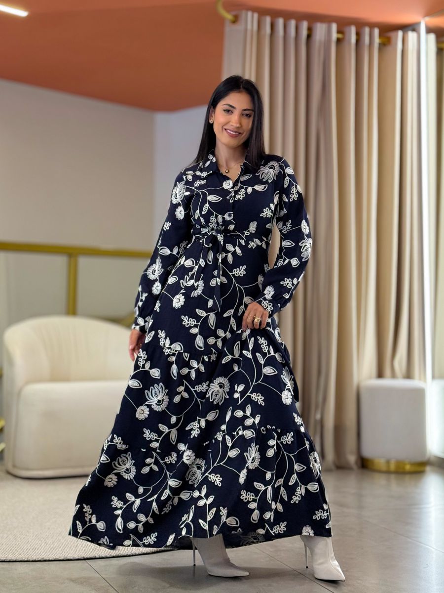 Vestido Valentina Azul Marinho