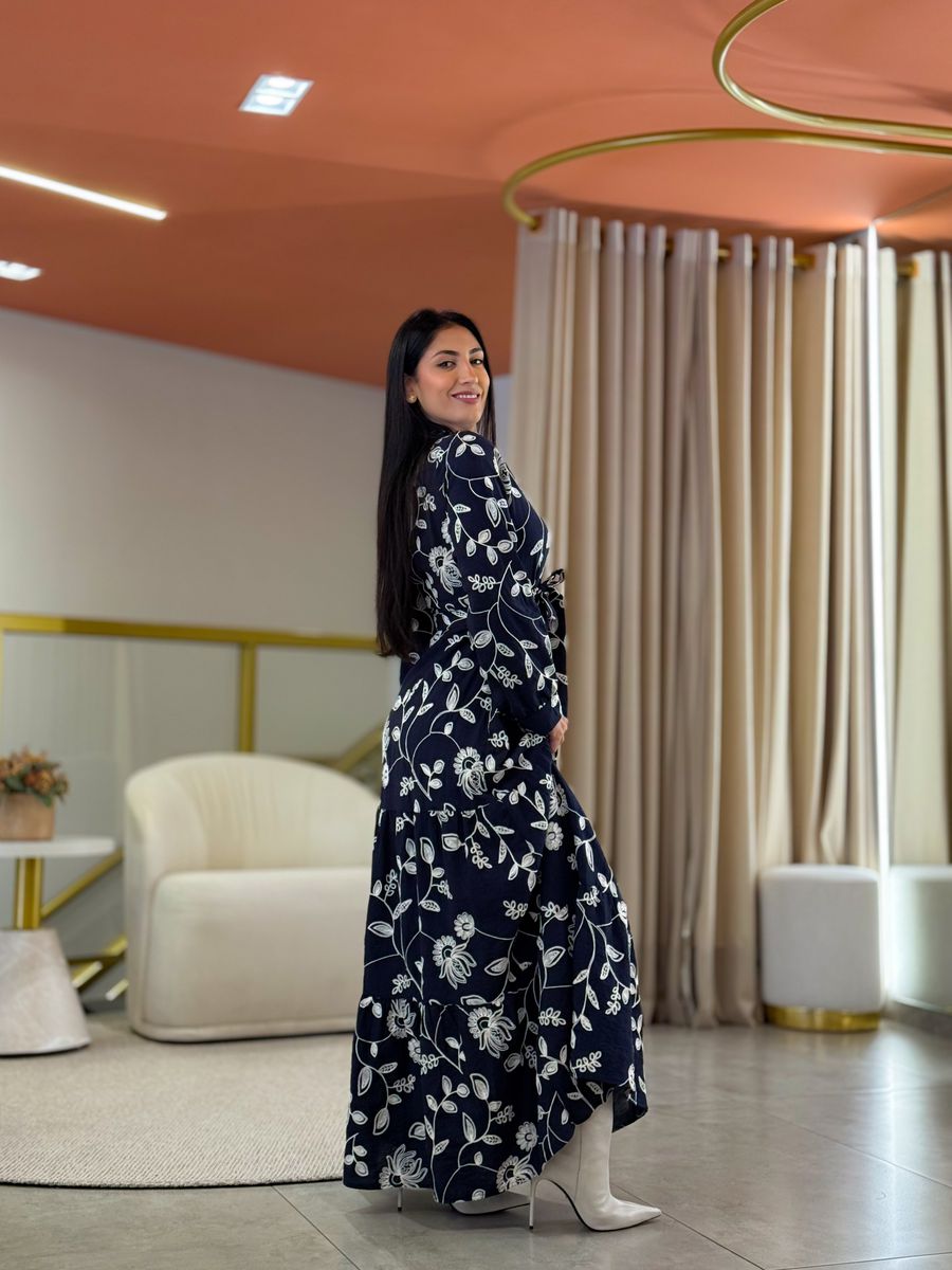 Vestido Valentina Azul Marinho