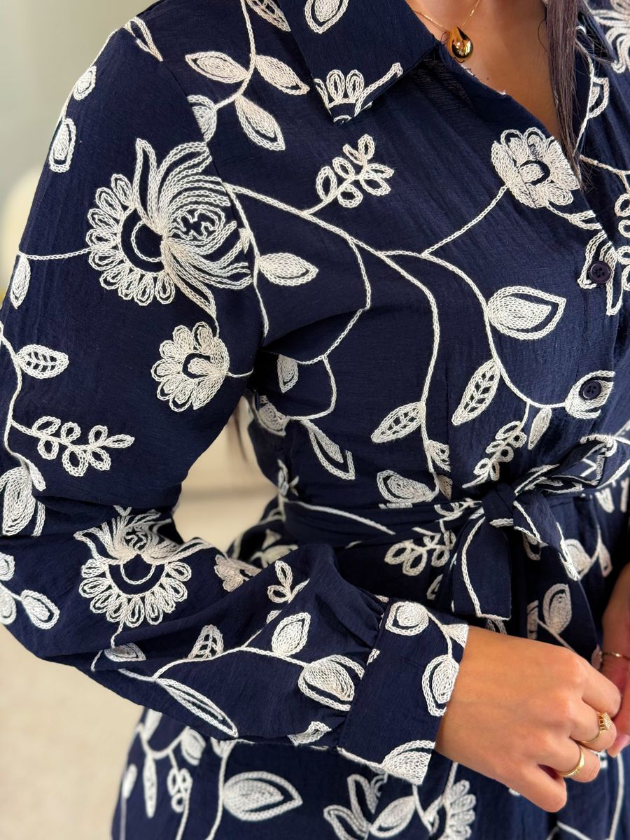 Vestido Valentina Azul Marinho