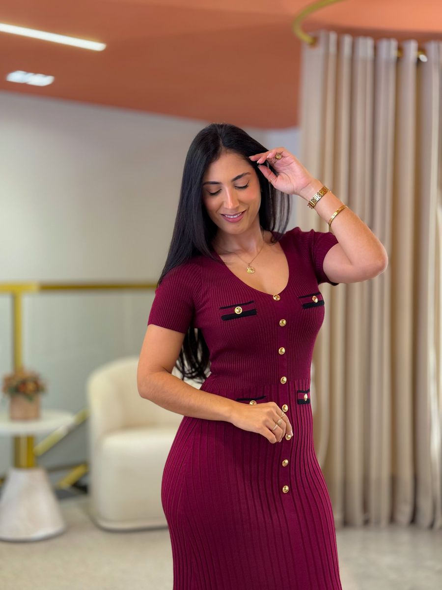 Vestido Emilia Bordo