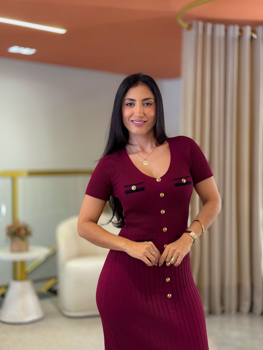 Vestido Emilia Bordo