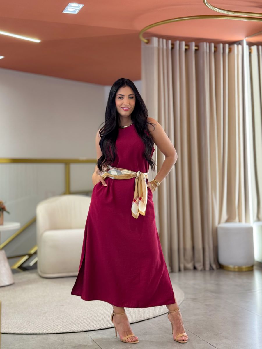 Vestido Diana Marsala