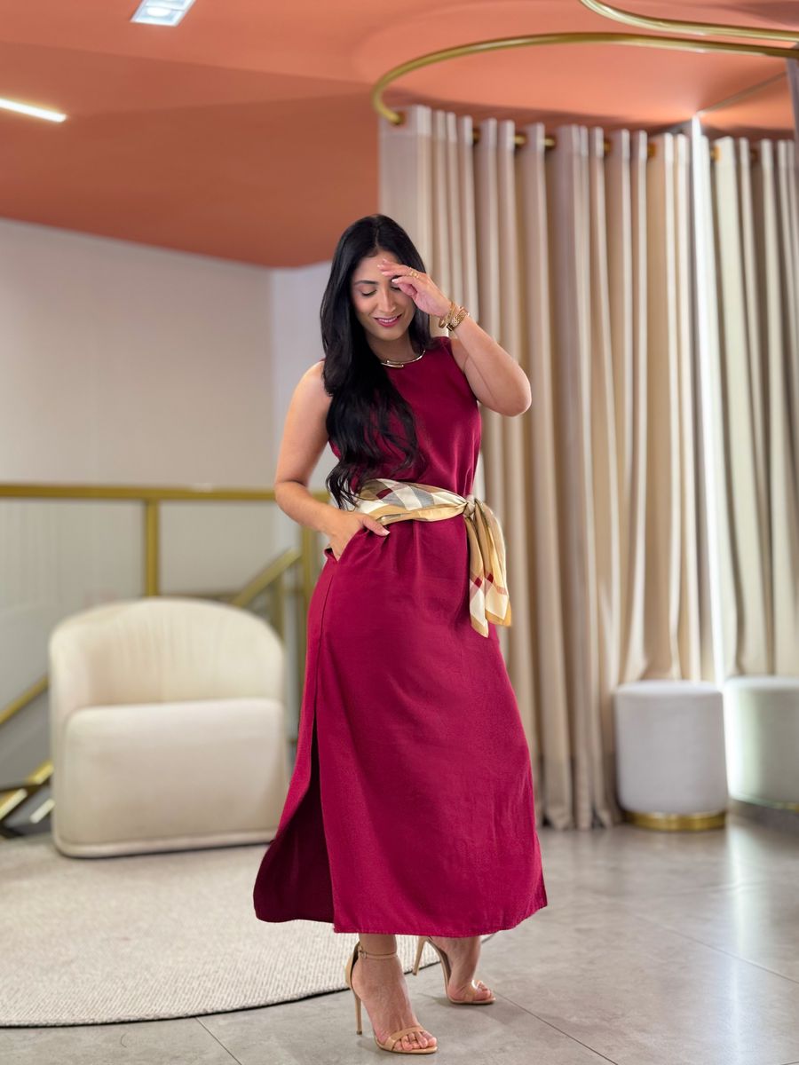 Vestido Diana Marsala