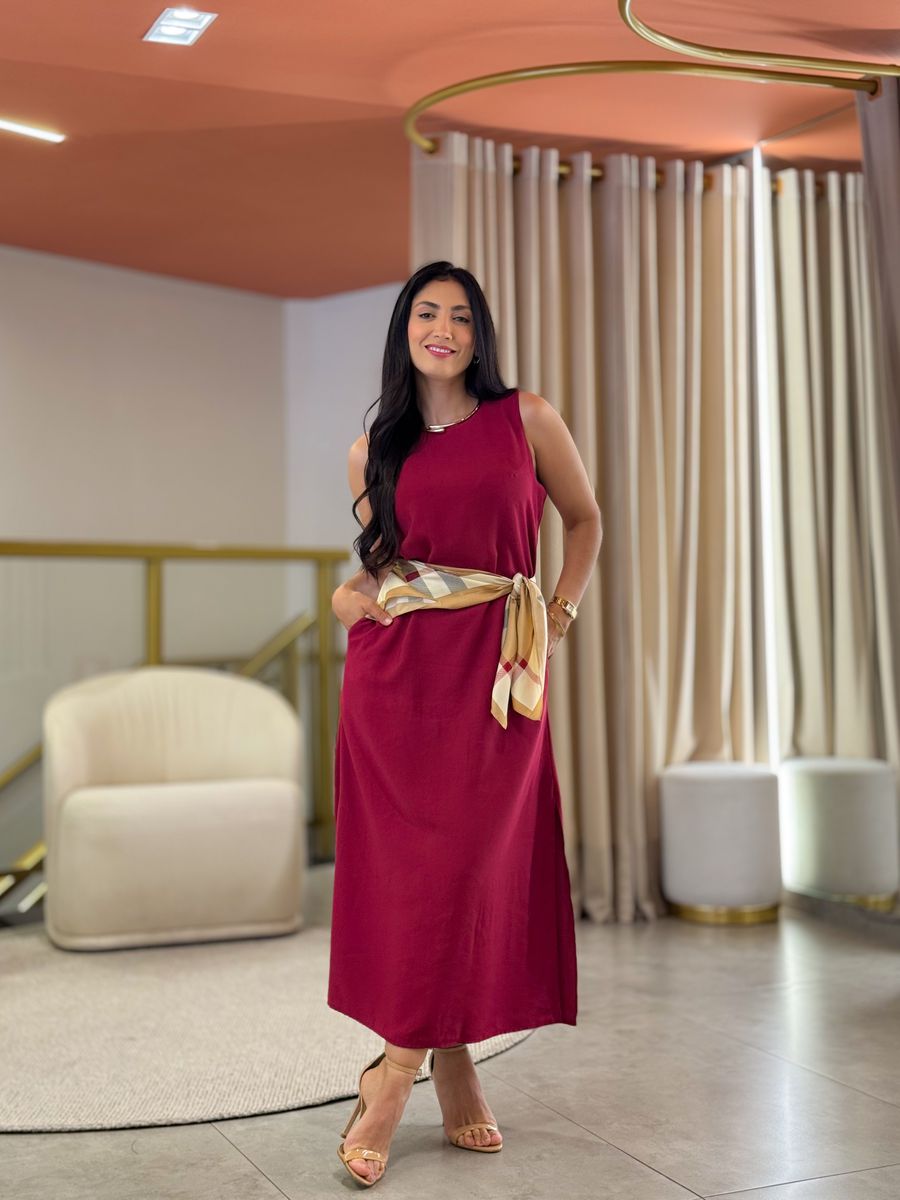 Vestido Diana Marsala