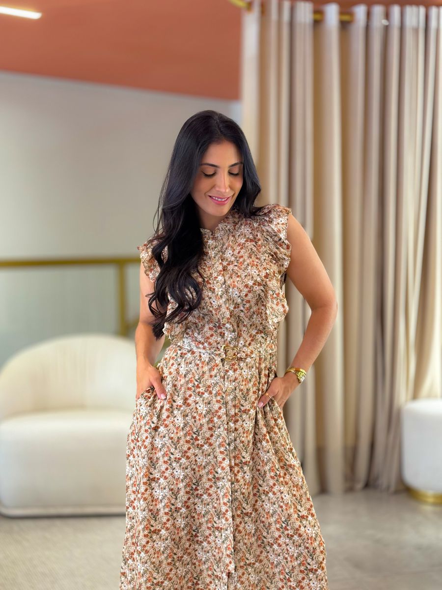 Vestido Mel Nude Floral