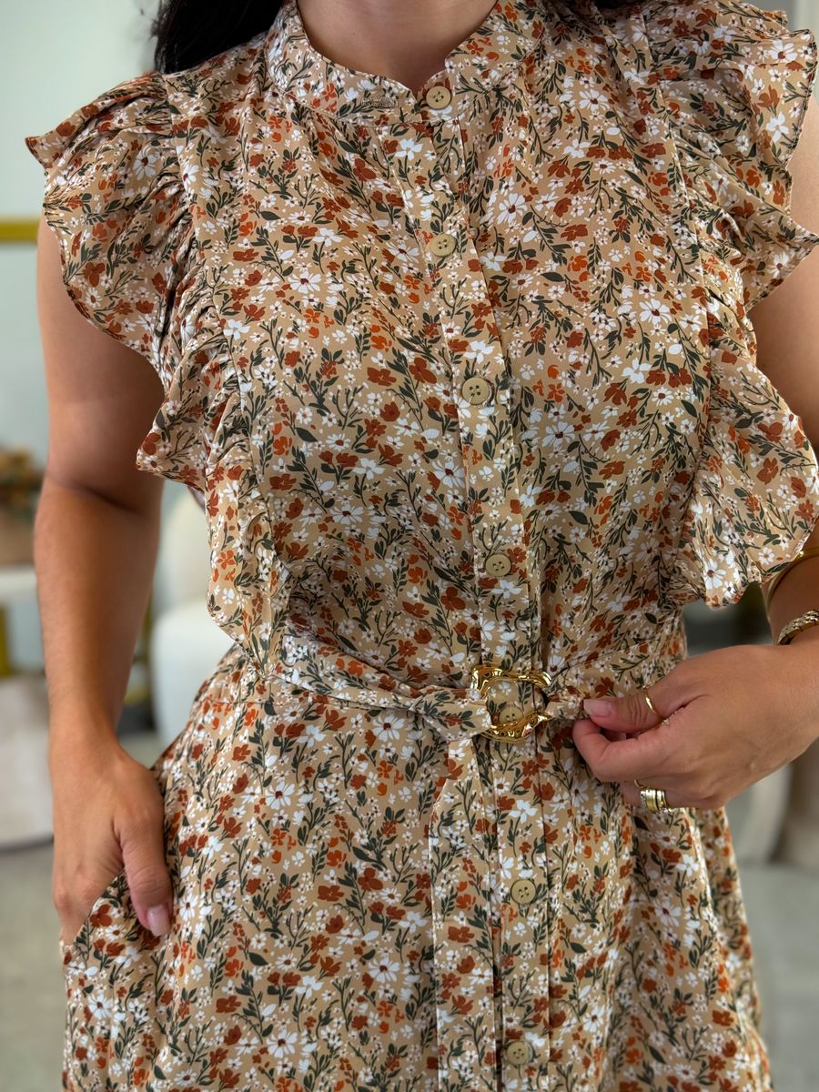 Vestido Mel Nude Floral