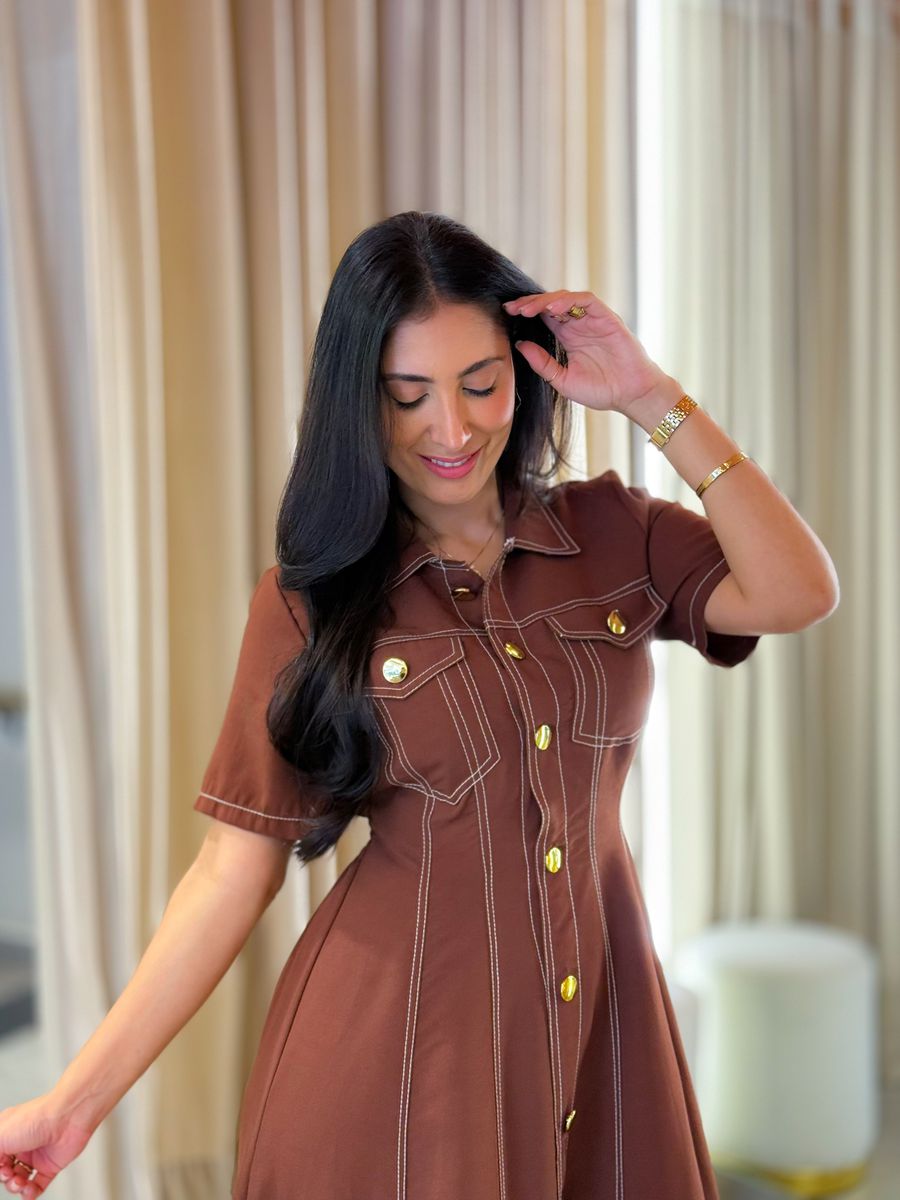 Vestido Tamara Marrom