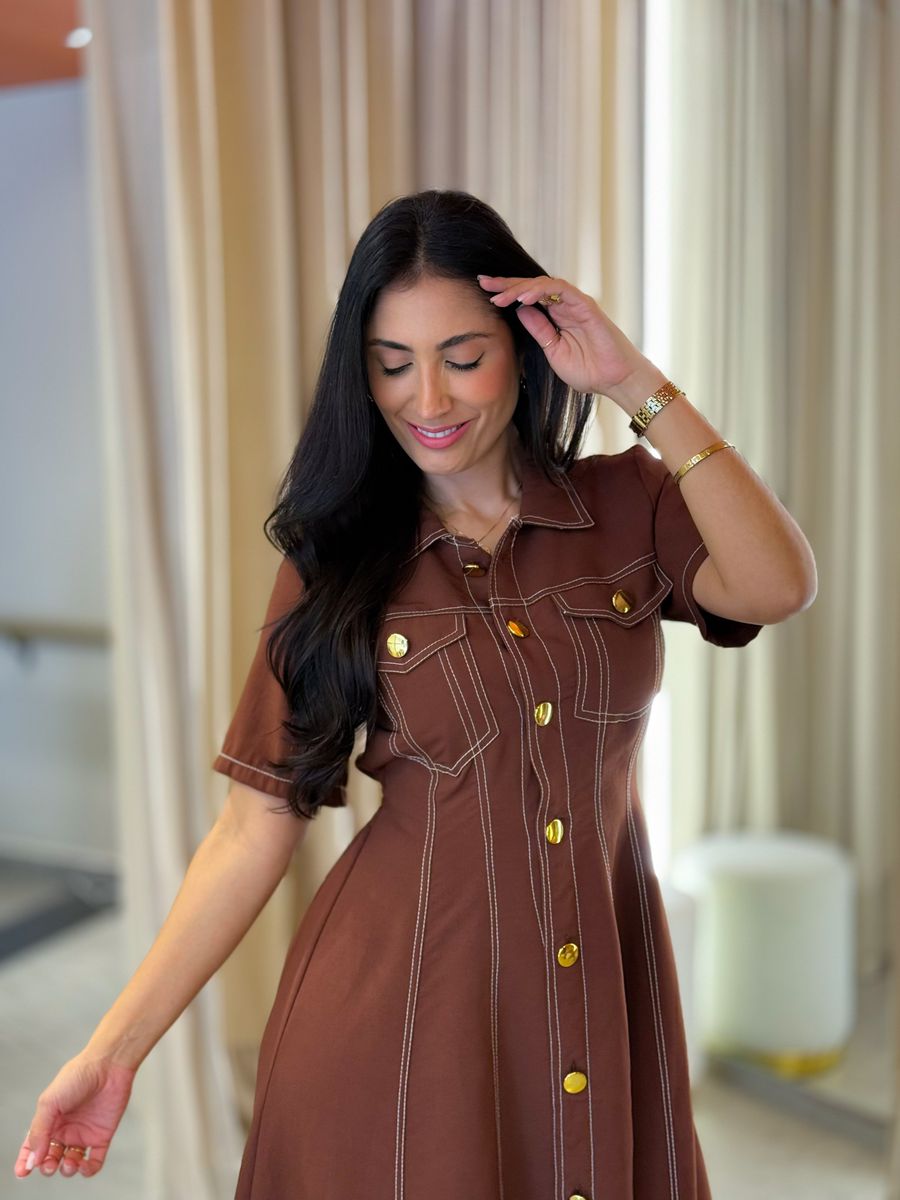 Vestido Tamara Marrom