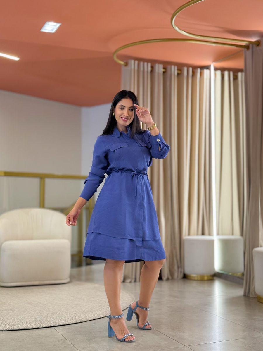 Vestido Eloise Azul Petróleo 