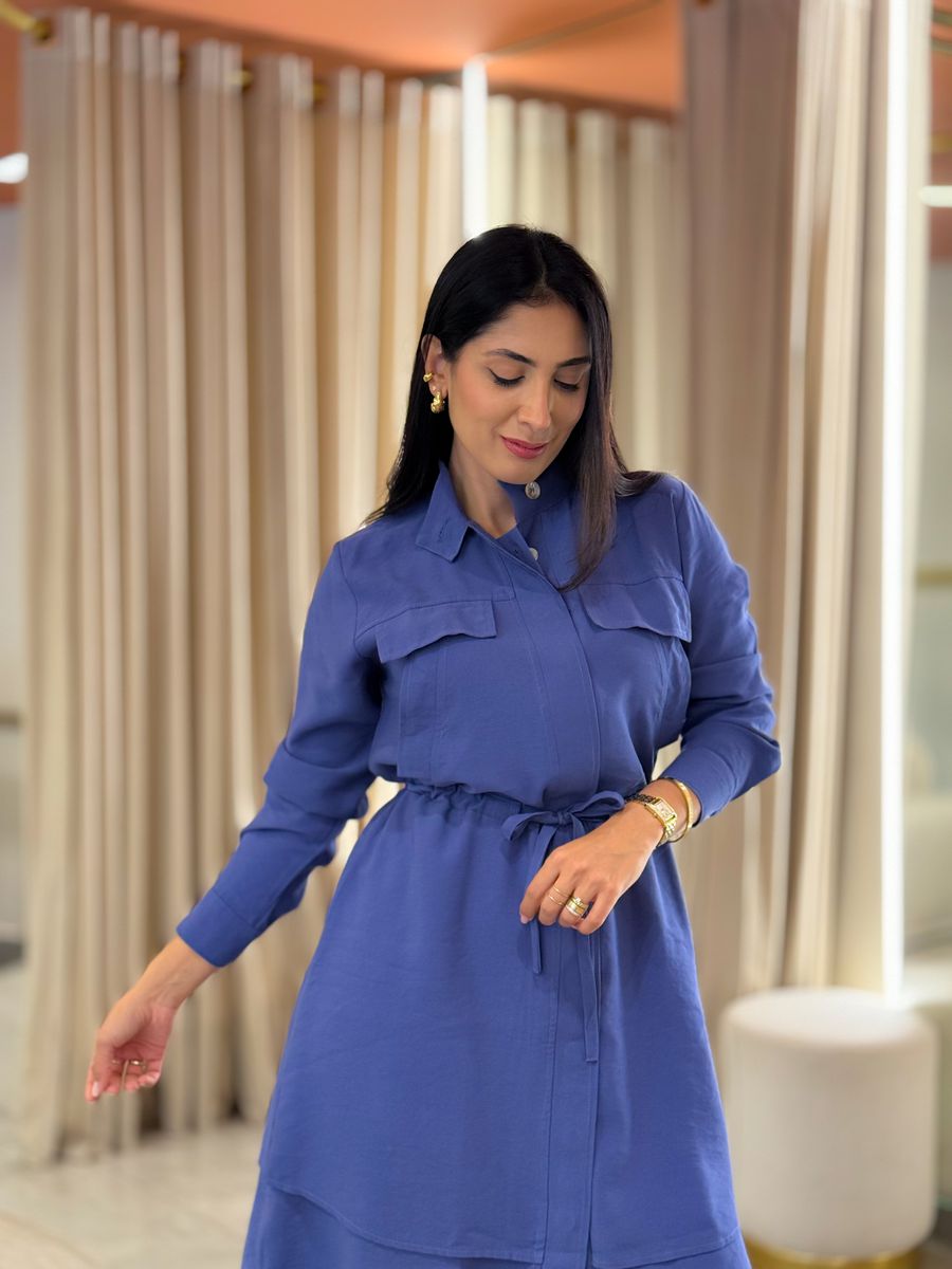 Vestido Eloise Azul Petróleo 