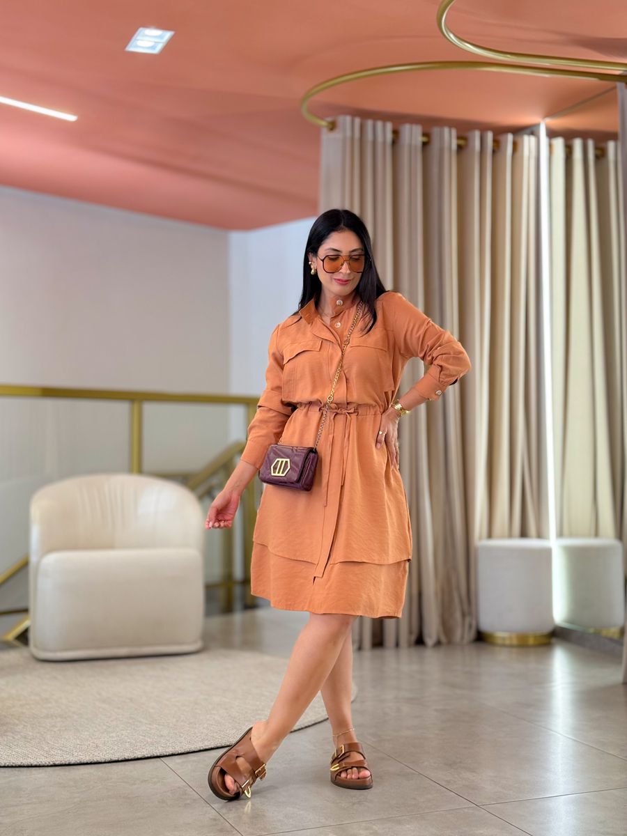Vestido Eloise Caramelo