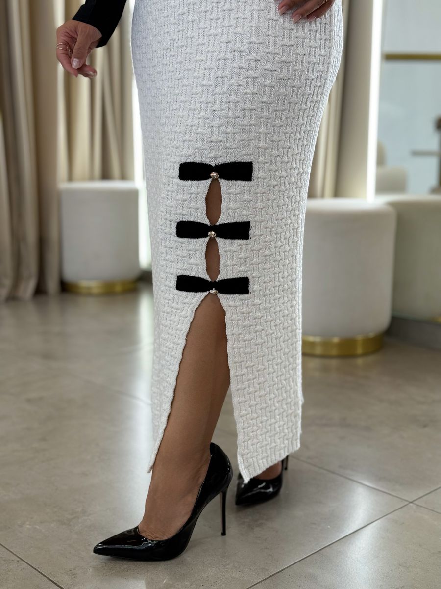 Conjunto Charlote Branco E Preto