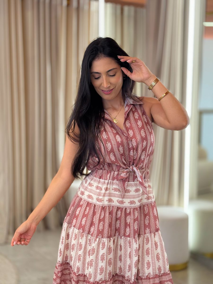 Vestido Flora Rose E Off White