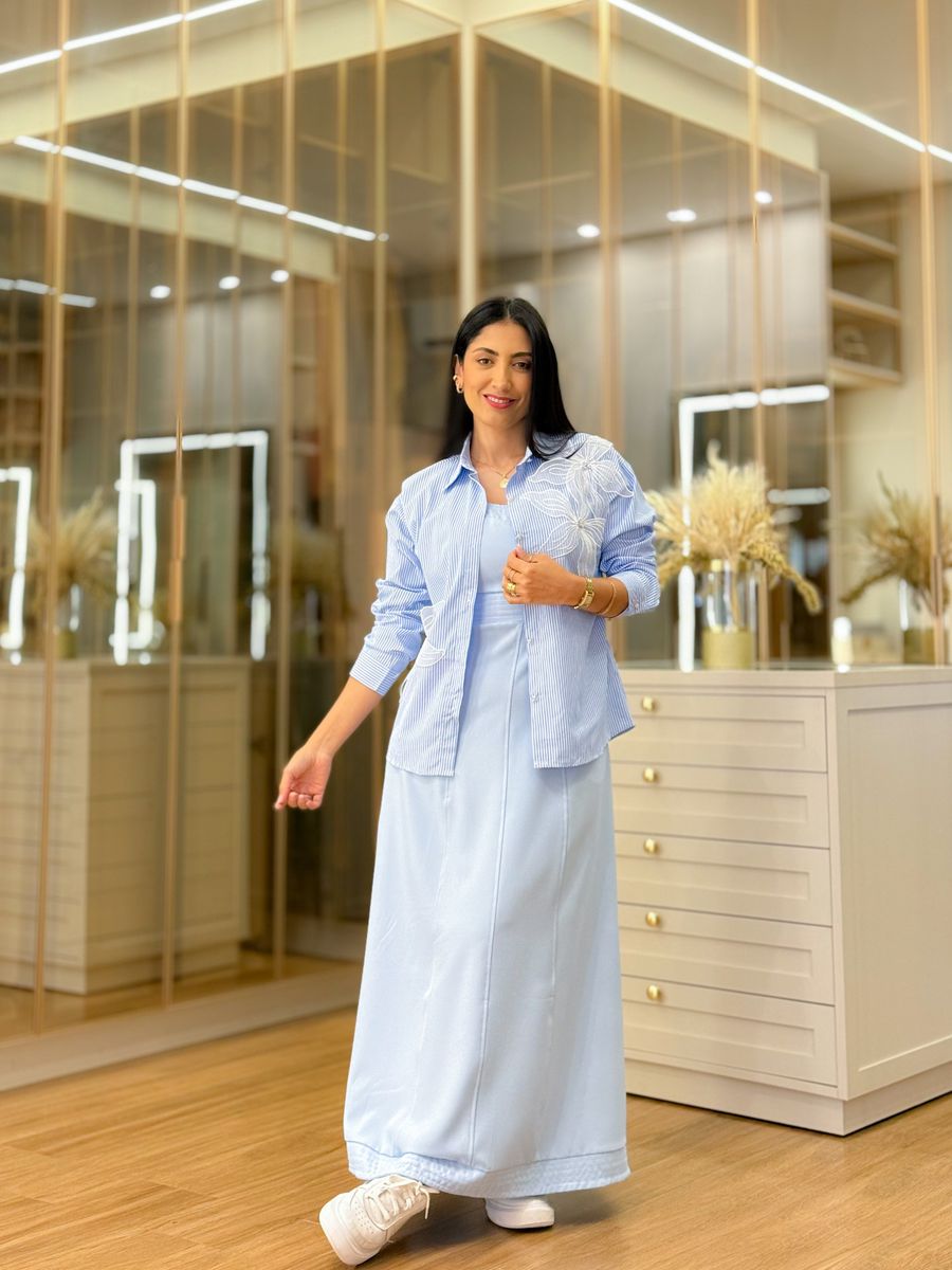 Camisa Penelope Azul Bebe