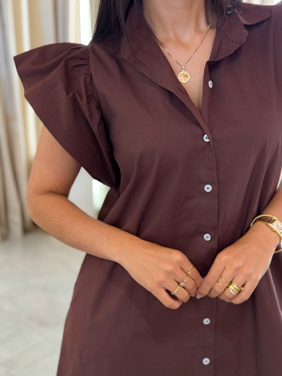 Vestido Eloa Marrom