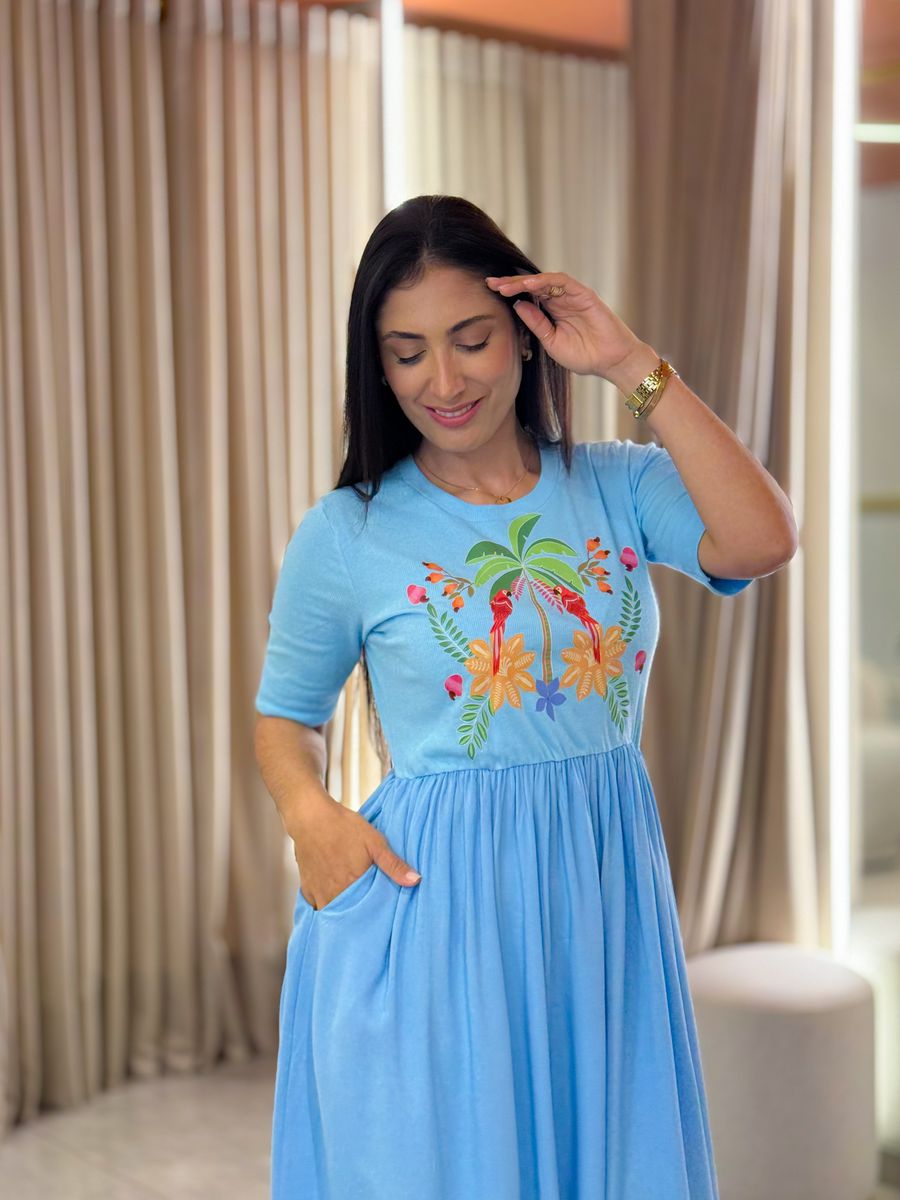 Vestido Kiara Azul Bebe
