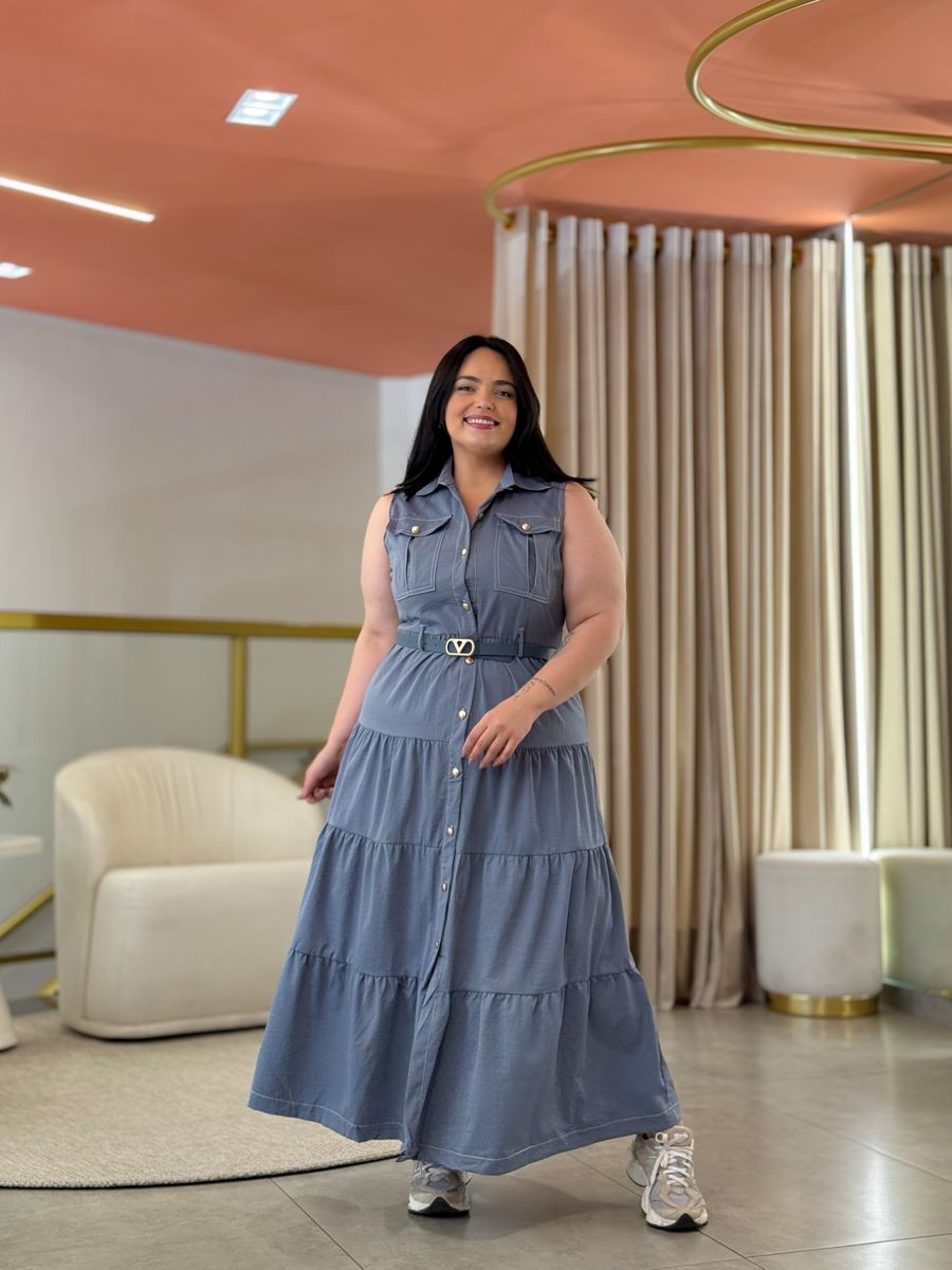 Vestido Isabel Azul Petroleo 