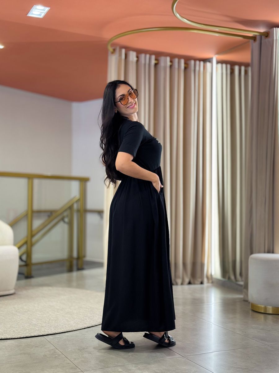Vestido Kiara Preto Floral
