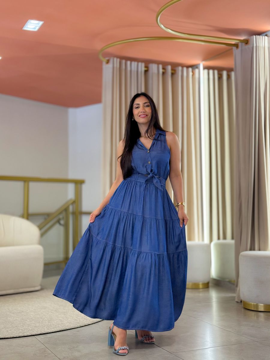 Vestido Iris Azul Jeans Claro