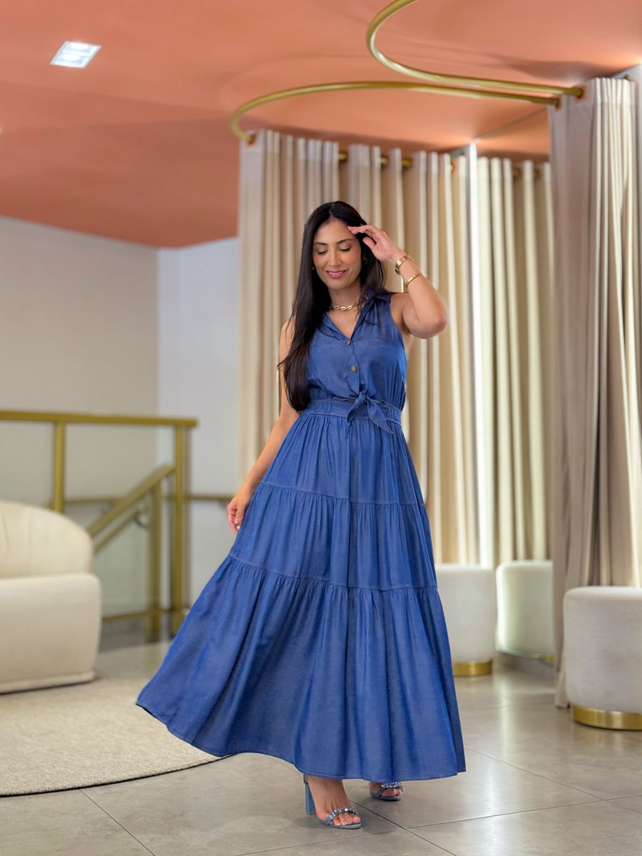 Vestido Iris Azul Jeans Claro