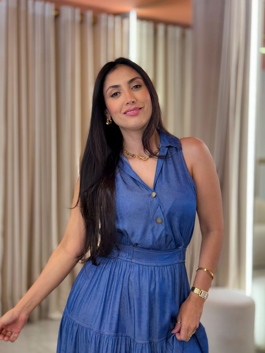 Vestido Iris Azul Jeans Claro