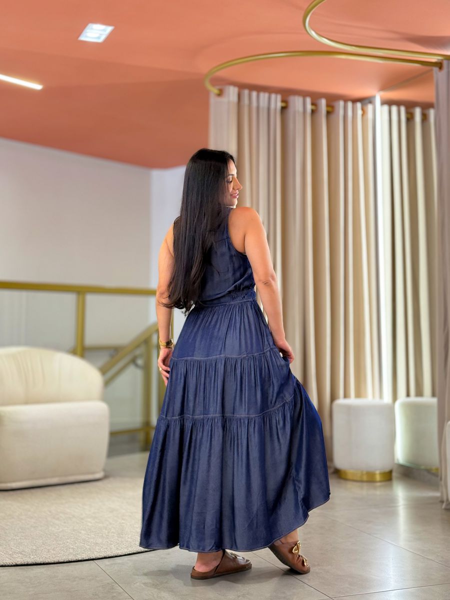 Vestido Iris Azul Jeans Escuro