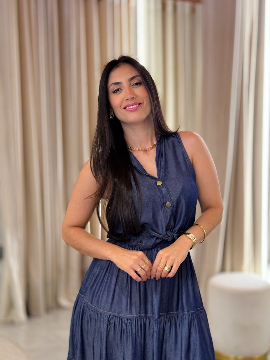 Vestido Iris Azul Jeans Escuro