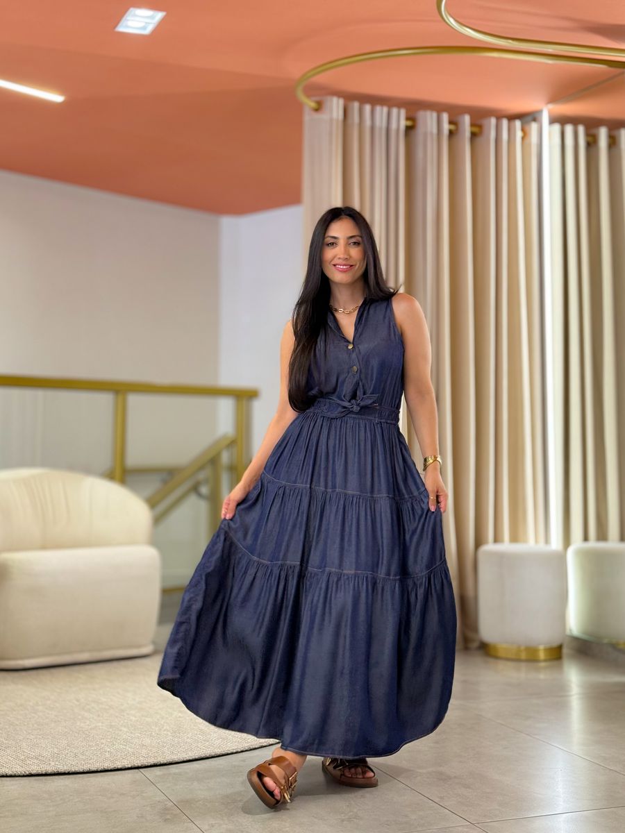 Vestido Iris Azul Jeans Escuro