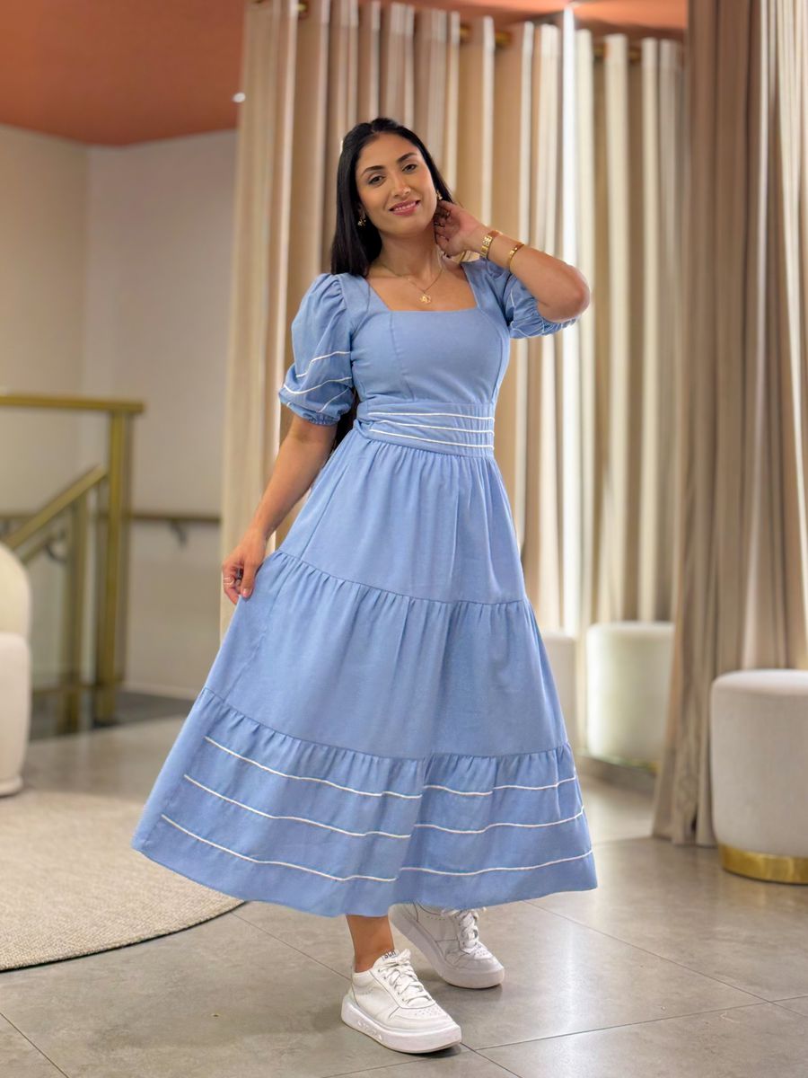 Vestido Carla Azul Bebe