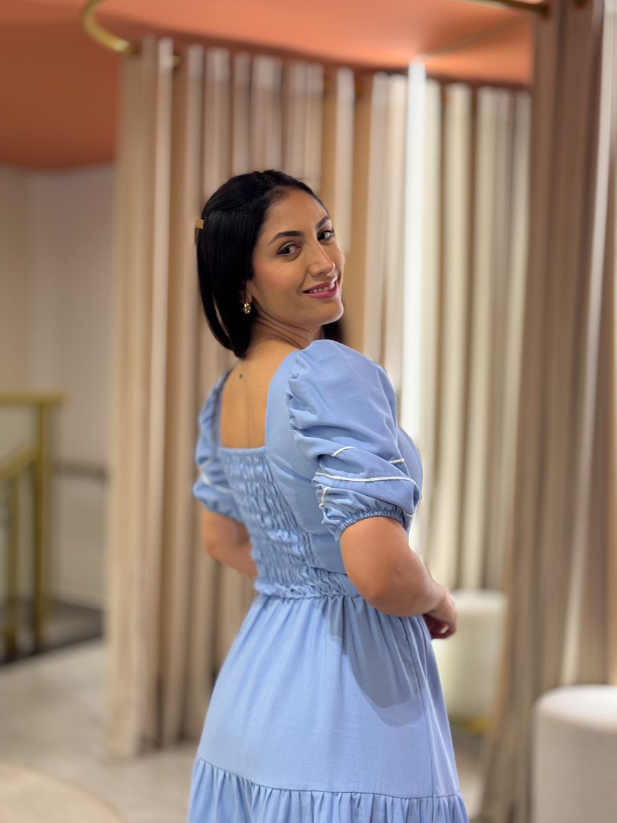 Vestido Carla Azul Bebe