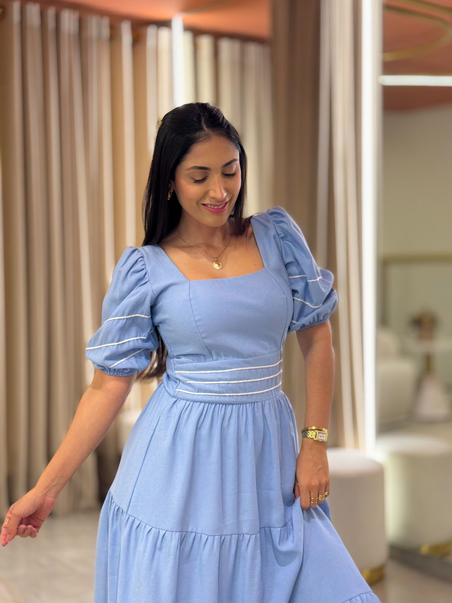 Vestido Carla Azul Bebe